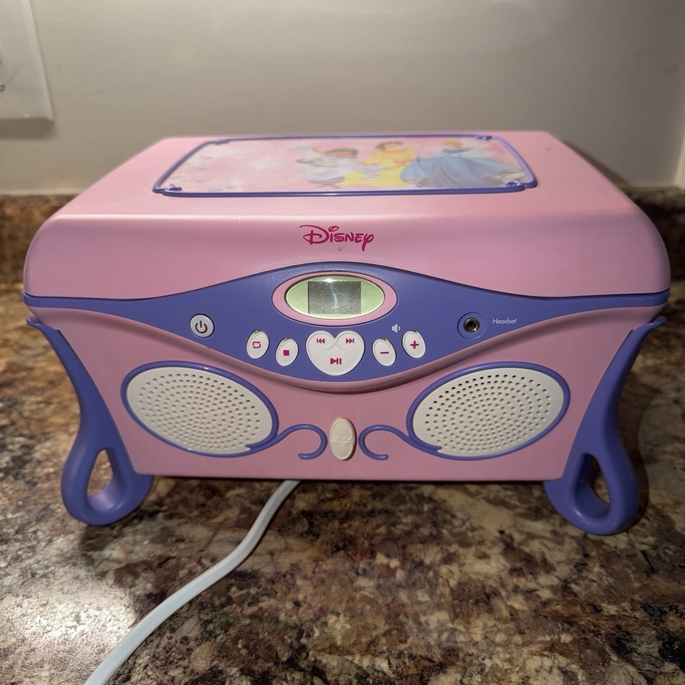 Disney Princess Cd Jukebox Player And Jewelry Box 2006 Tested Works!